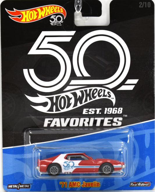Hot Wheels 2018 - Premium / 50th Favorites 2/10 - '71 AMC Javelin - Red - Metal/Metal & Real Riders
