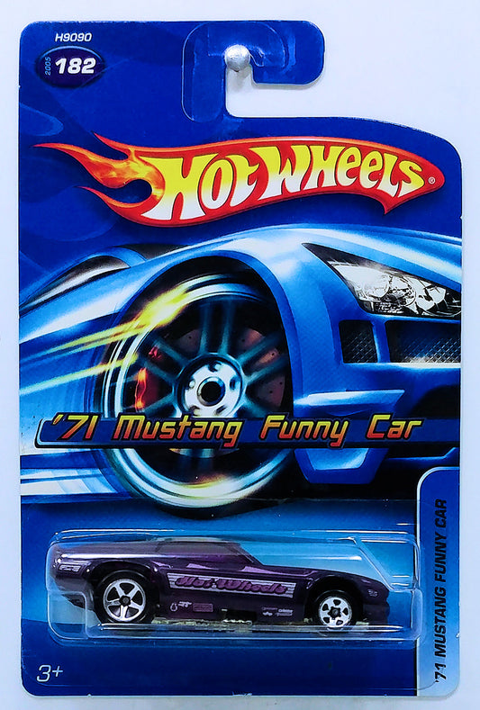 Hot Wheels 2005 - Collector # 182/183 - '71 Mustang Funny Car - Dark Purple - USA