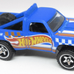 Hot Wheels 2021 - Collector # 168/250 - HW Race Team # 1/10 - 87 Dodge D100 - Matte Blue / #1 / Hot Wheels Racing - Baja 5 Wheels - Clear Windows - Black Interior - Black Plastic Base - USA Card