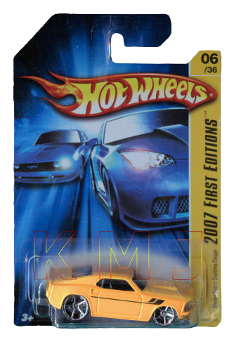 Hot Wheels 2007 - Collector # 004/156 - First Editions 4/36 - '69 Ford Mustang - Yellow - OH5SP - International WRONG Card # 006/156