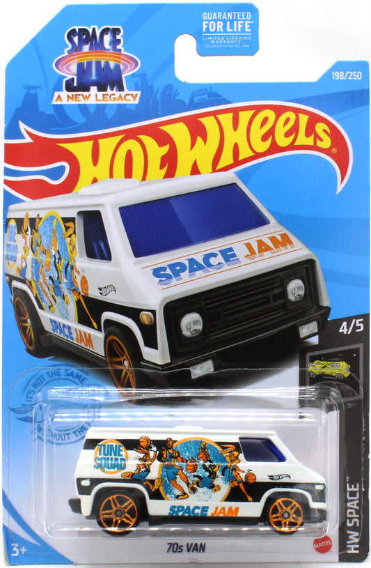 Hot Wheels 2021 - Collector 198/250 - HW Space 4/5 - 70s Van - White / Space Jam - USA Card