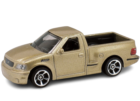 Hot Wheels 2020 - Collector # 237/250 - HW Hot Trucks 1/10 - New Models - '99 Ford F-150 SVT Lightning - Gold - USA Card