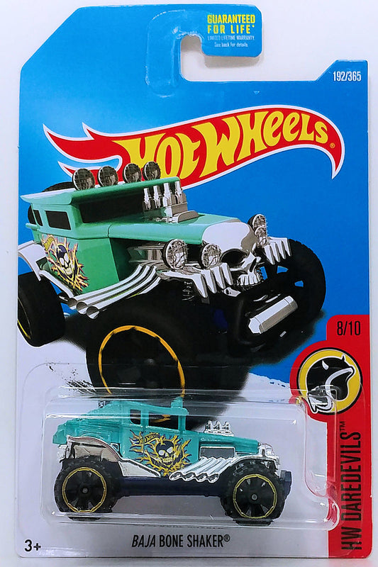 Hot Wheels 2017 - Collector # 091/365 - HW Daredevils 8/10 - Baja Bone Shaker - Turquoise - USA Card