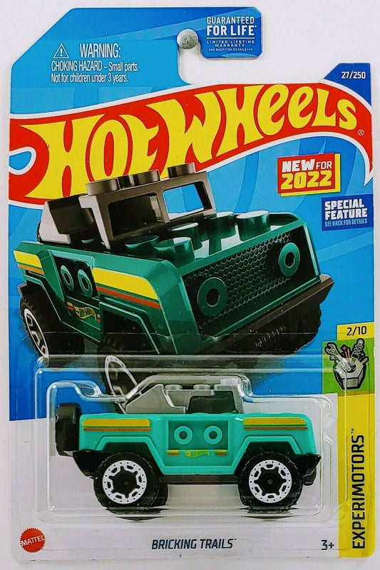Hot Wheels 2022 - Collector # 027/250 - Experimotors 2/10 - New Models - Bricking Trails - Turquoise