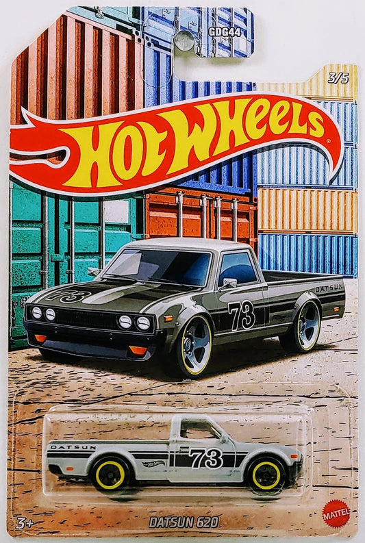 Hot Wheels 2021 - Hot Pickups # 3/5 - Datsun 620 - Gray / #73 - Walmart Exclusive