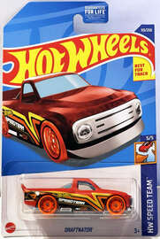 Hot Wheels 2022 - Collector # 113/250 - HW Speed Team 5/5 - Draftnator - Red - USA Card