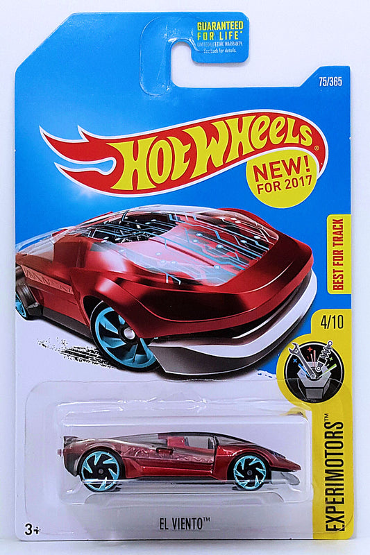 Hot Wheels 2017 - Collector # 075/365 - Experimotors 04/10 - New Models - El Viento - Dark Red - USA