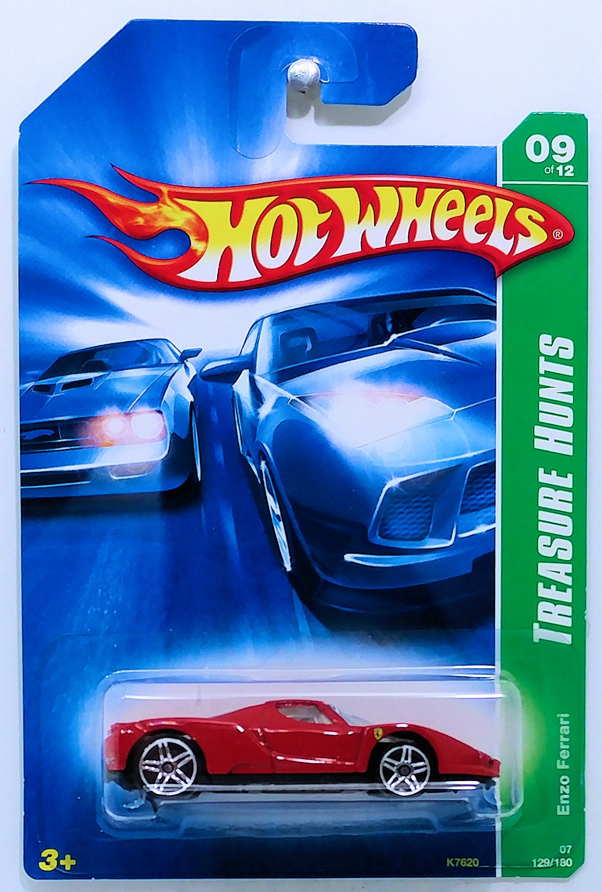 Hot Wheels 2009 - Collector # 129/190 - Treasure Hunts 9/12 - Enzo Ferrari - Red - PR5 Wheels - Red & Black Seats - USA Card