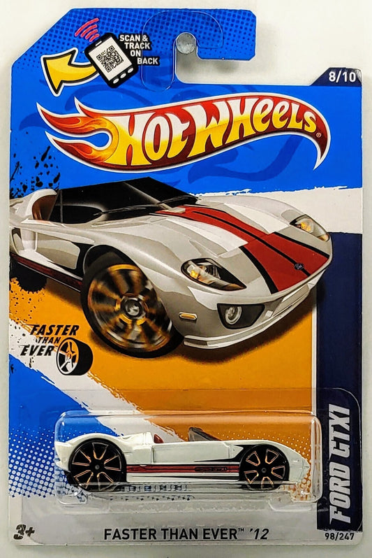 Hot Wheels 2012 - Collector # 098/247 - Faster Than Ever 8/10 - Ford GTX1 - Pearl White