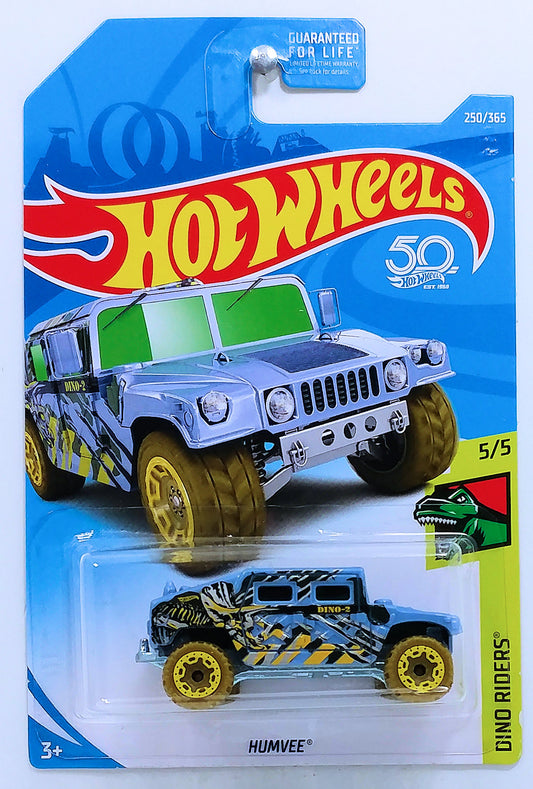 Hot Wheels 2018 - Collector # 250/365 - Dino Riders 5/5 - Humvee - Blue Purple - USA