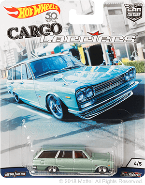 Hot Wheels 2018 - Premium / Car Culture / Cargo Carriers 4/5 - Nissan C10 Skyline Wagon - Metallic Light Green - Metal/Metal & Real Riders - NEW Casting!