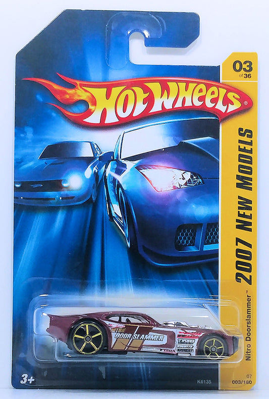 Hot Wheels 2007 - Collector # 003/180 - New Models 3/36 - Nitro Doorslammer - Dark Red - USA