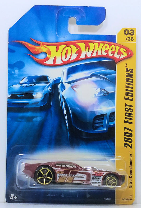 Hot Wheels 2007 - Collector # 003/156 - First Editions 3/36 - Nitro Doorslammer - Dark Red - IC
