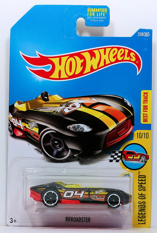 Hot Wheels 2017 - Collector # 318/365 - Legends of Speed 10/10 - RRRoadster - Black / #04 - USA Card