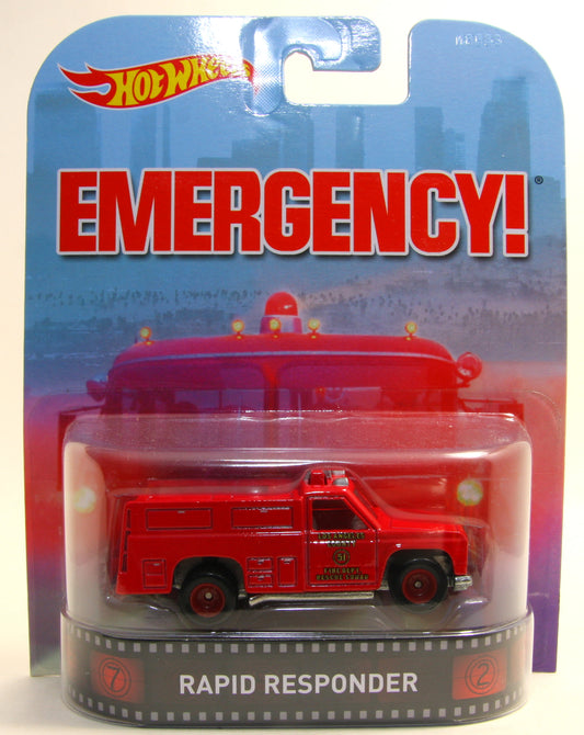 Hot Wheels 2015 - Retro Enterainment / Emergency! - Rapid Responder - Red - Metal/Metal & Real Riders