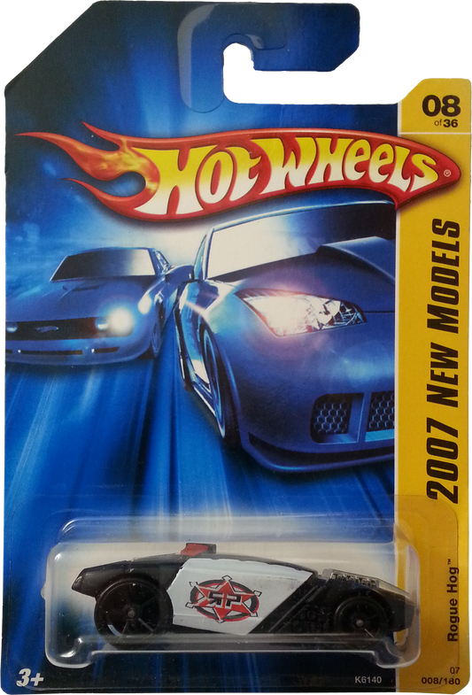 Hot Wheels 2007 - Collector # 008/180 - New Models 8/36 - Rogue Hog - Black & White - USA