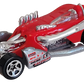 Hot Wheels 1997 - Collector # 520 - First Editions 04/12 - Saltflat Racer - Red - USA 'Red Car' Card