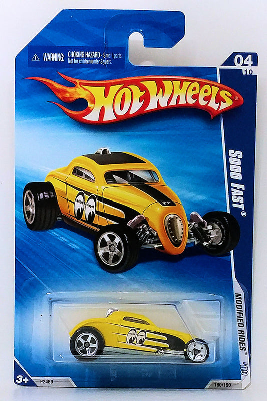 Hot Wheels 2009 - Collector # 160/190 - Modified Rides 4/10 - Soo Fast - Yellow / Mooneyes - USA