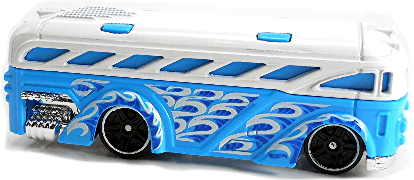 Hot Wheels 2021 - Collector # 055/250 - HW Metro 4/10 - Surfin' School Bus - White over Blue - USA