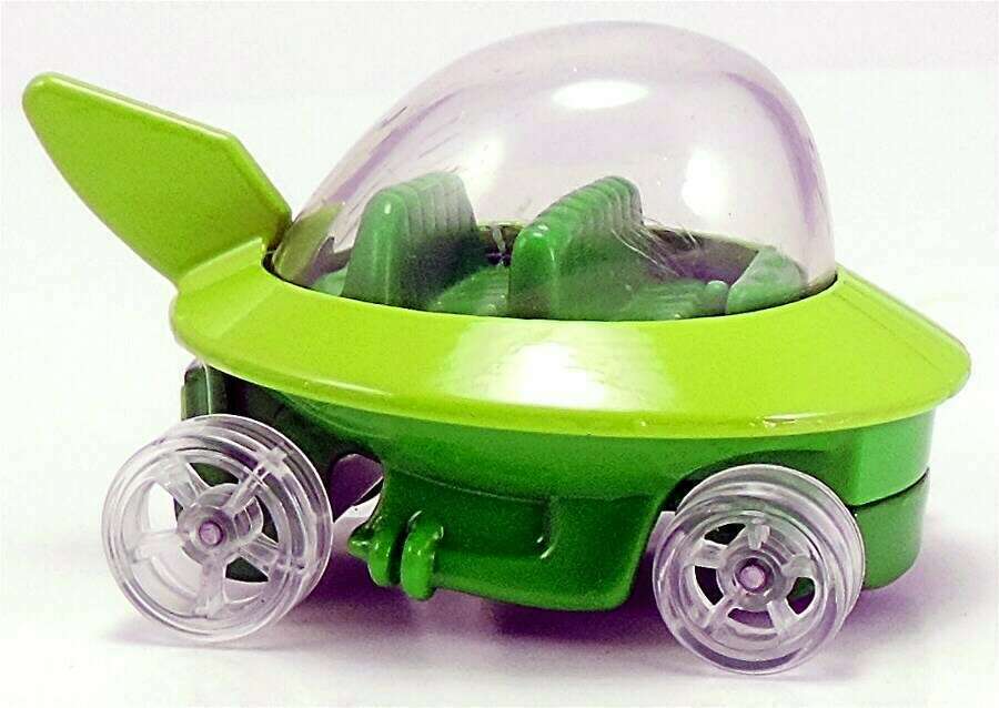 Hot Wheels 2015 - Collector # 057/250 - HW City / Tooned - The Jetsons Capsule Car - Lime Green - International Card