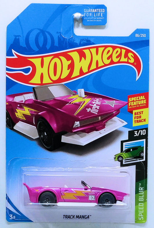 Hot Wheels 2019 - Collector # 086/250 - Speed Blur 3/10 - Track Manga - Pink