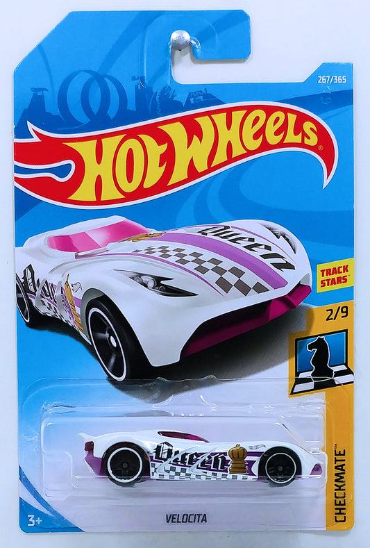 Hot Wheels 2018 - Collector # 267/365 - Checkmate 2/9 - Velocita - White - IC